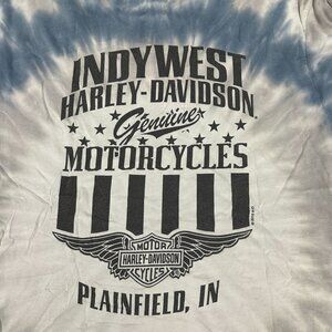 Harley-Davidson Mens Tie-Dye T-Shirt Indy West Medium 100% Cotton Made In Mexico